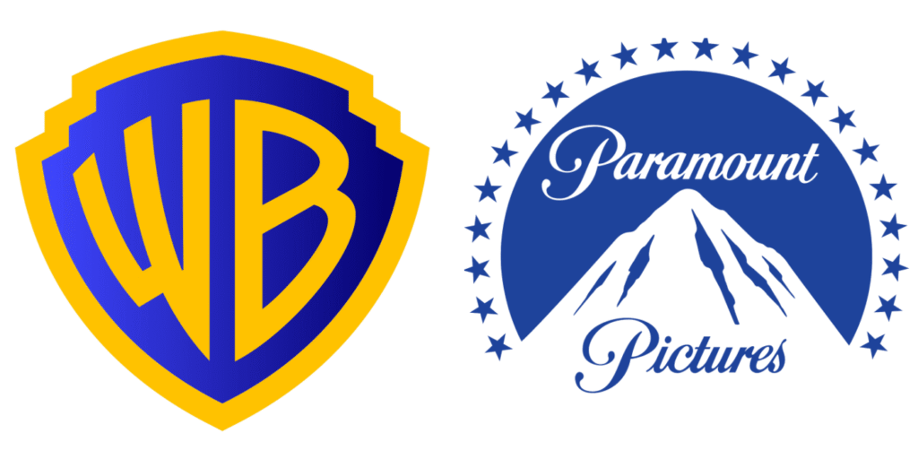 Logos da Warner e Paramount Pictures