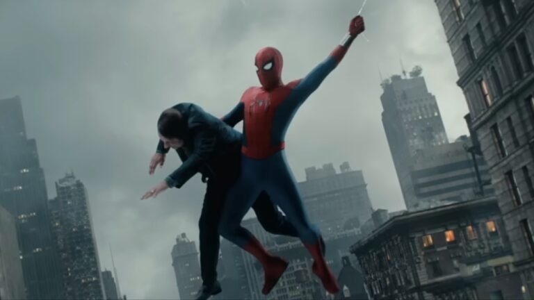 Homem-Aranha aparece em cena de ação entre prédios em Homem-Aranha: Um Novo Dia