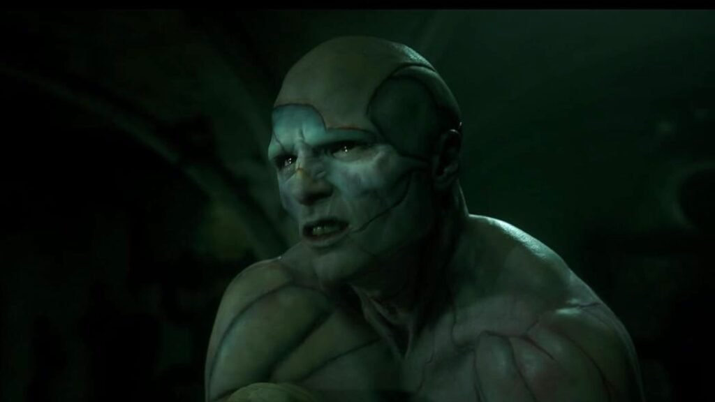 Jacob Elordi caracterizado como a Criatura em Frankenstein