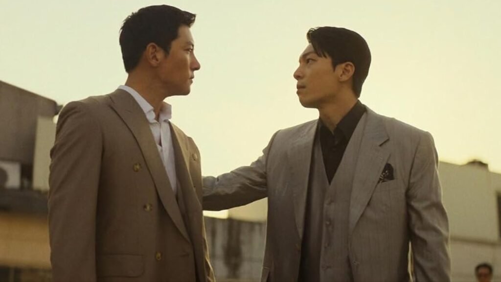 Park Jun-mo, interpretado por Ji Chang-wook, e Jung Gi-cheol, vivido por Wi Ha-joon, em cena de O Pior do Mal.