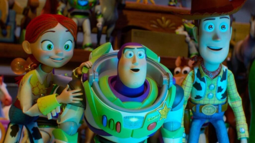 Woody, Buzz Lightyear e Jessie aparecem em cena de Toy Story 5