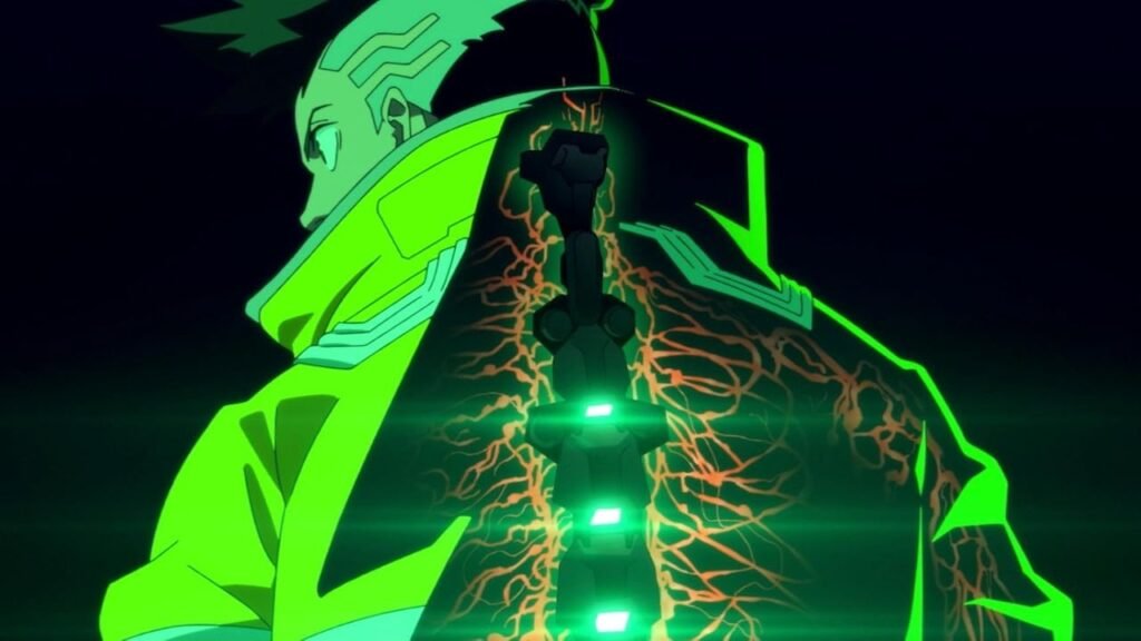 7 animes para maratonar sem entrar em uma saga gigante 2 David Martinez em cena de Cyberpunk: Mercenários.