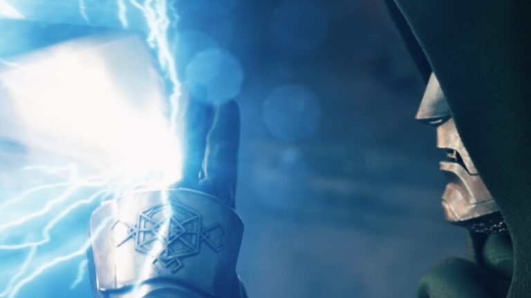 Doutor Destino segura o ataque de Thor em cena do trailer de Vingadores: Doutor Destino