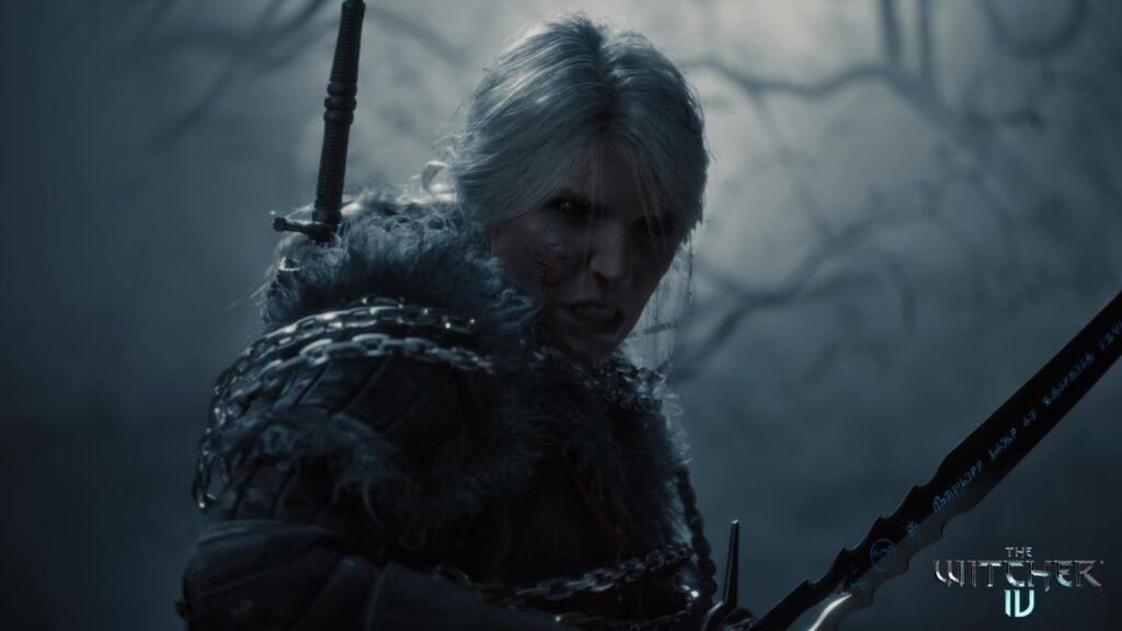 Ciri em The Witcher 4 segurando uma espada